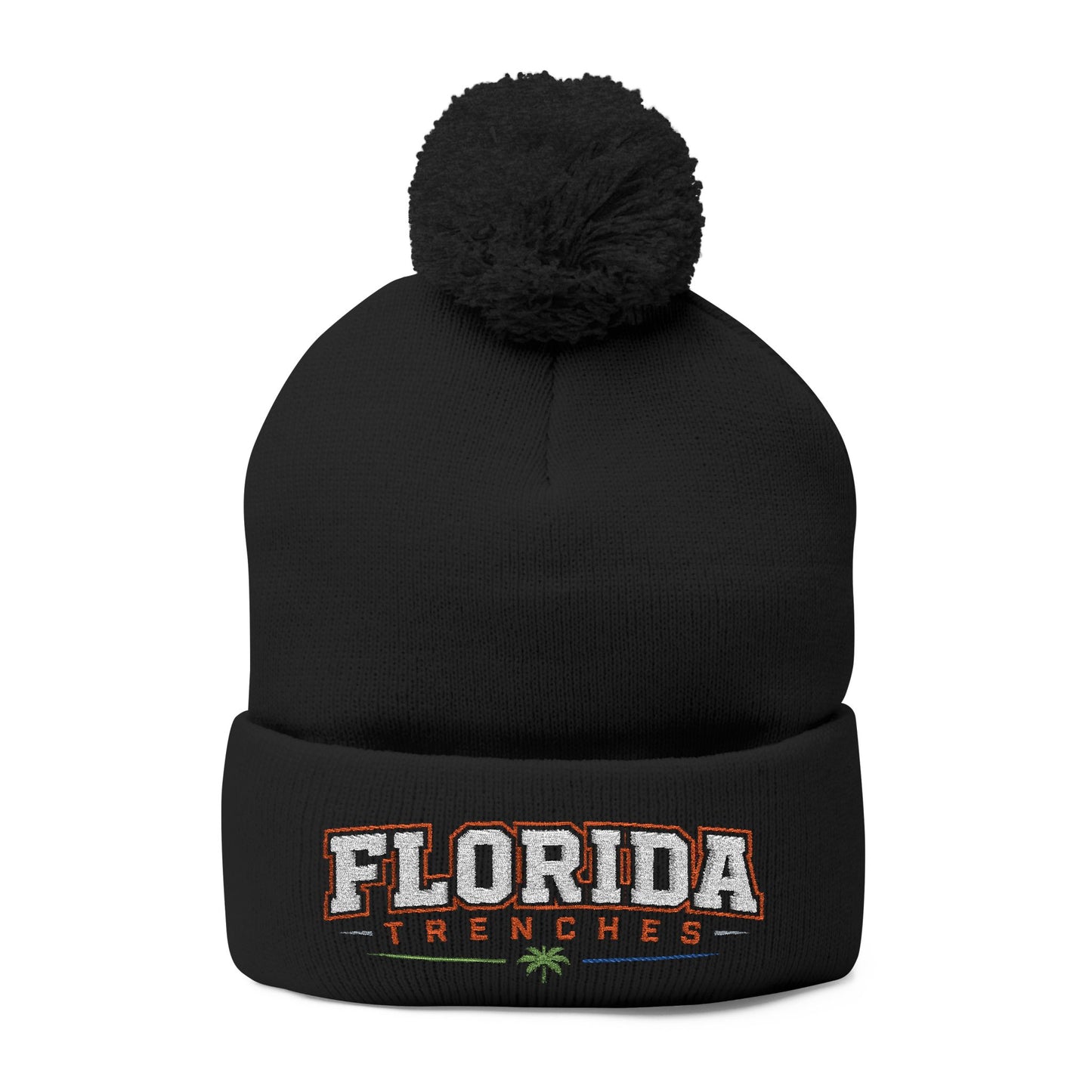Pom-Pom Knit Cap (Embroidery)